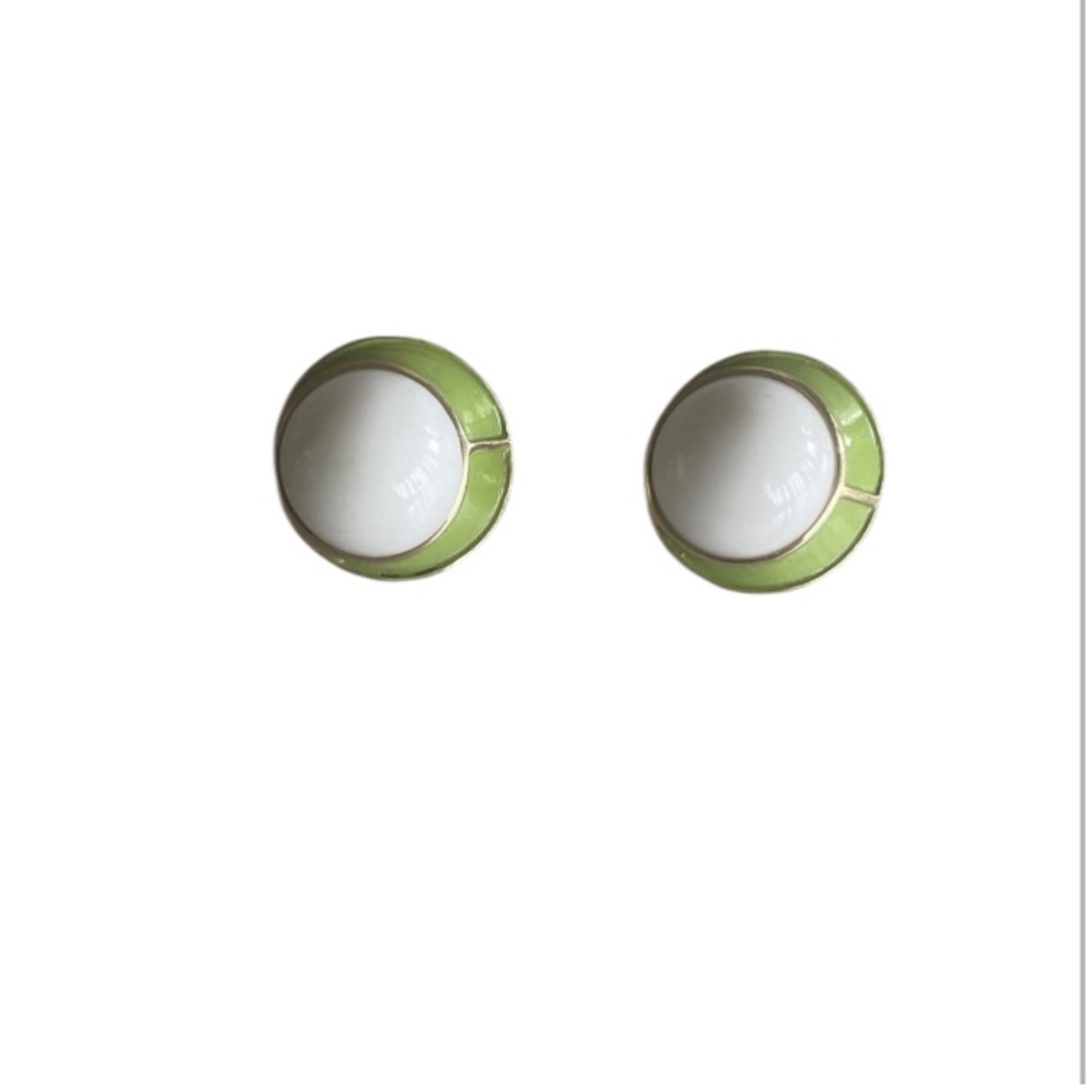 Trifari Vintage Clip On Retro Circular Earrings